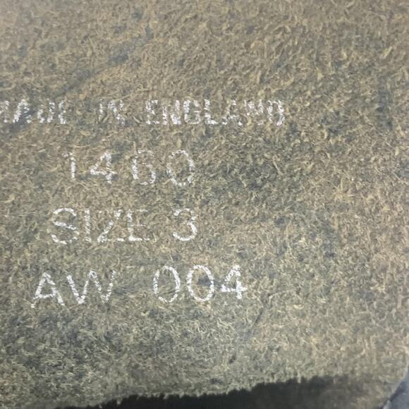 Vintage Dr. Martens Girls Combat Boots Size 3 Black Made in England Leather 1460 - Picture 10 of 10